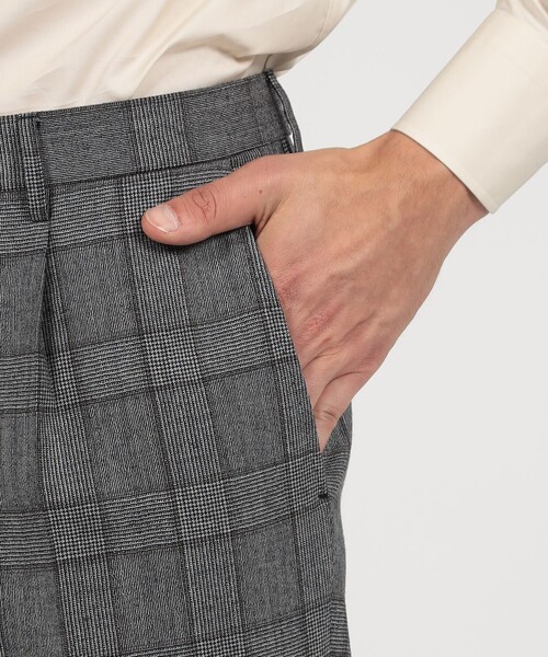 セール】【別注】TAGLIATORE ウールサキソニーチェック シングルブレス