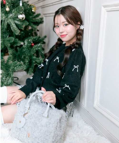 セール】【TwinkleCollection】リボンニット（カーディガン/ボレロ