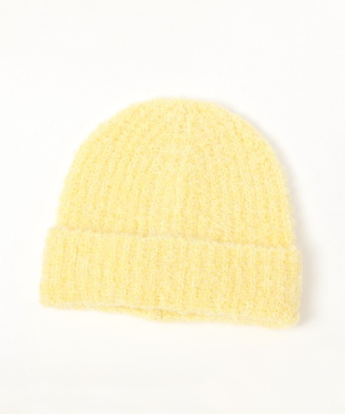 LAKOLE（ラコレ）の「シャギーニットワッチ / 579026（ニットキャップ/ビーニー・レディース・イエロー/グレー/オフホワイト/ワイン・FREE）」の7枚目の写真
