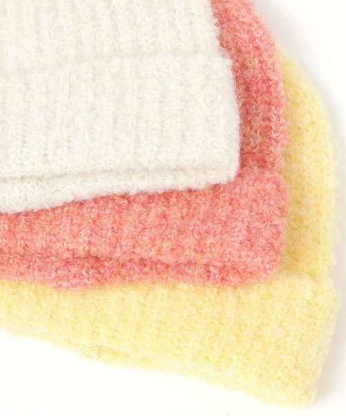 LAKOLE（ラコレ）の「シャギーニットワッチ / 579026（ニットキャップ/ビーニー・レディース・イエロー/グレー/オフホワイト/ワイン・FREE）」の11枚目の写真