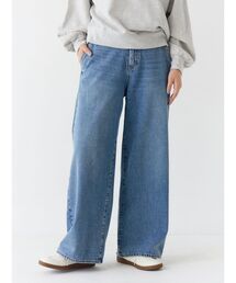 Ungrid | 【WEB限定】ボタンデザインハイウエストストレートデニム(デニムパンツ)