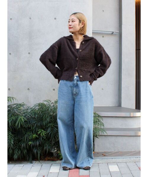 Ungrid(アングリッド)の「【WEB限定】ボタンデザインハイウエストストレートデニム(デニムパンツ・レディース・ブルー/アイボリー・25inch/24inch/23inch/26inch)」の19枚目の写真