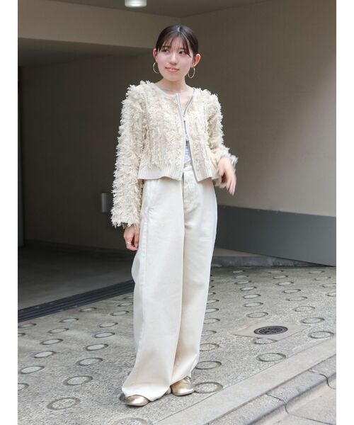 Ungrid(アングリッド)の「【WEB限定】ボタンデザインハイウエストストレートデニム(デニムパンツ・レディース・ブルー/アイボリー・25inch/24inch/23inch/26inch)」の22枚目の写真