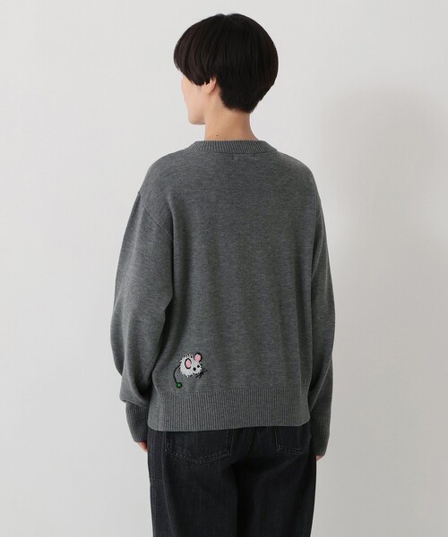 Afternoon Tea（アフタヌーンティー）の「ジャカードプルオーバー/チェ・ヨンジュ（Tシャツ/カットソー・レディース・グレー・MEDIUM）」の2枚目の写真