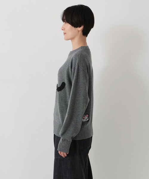 Afternoon Tea（アフタヌーンティー）の「ジャカードプルオーバー/チェ・ヨンジュ（Tシャツ/カットソー・レディース・グレー・MEDIUM）」の3枚目の写真