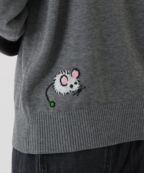 Afternoon Tea（アフタヌーンティー）の「ジャカードプルオーバー/チェ・ヨンジュ（Tシャツ/カットソー・レディース・グレー・MEDIUM）」の5枚目の写真