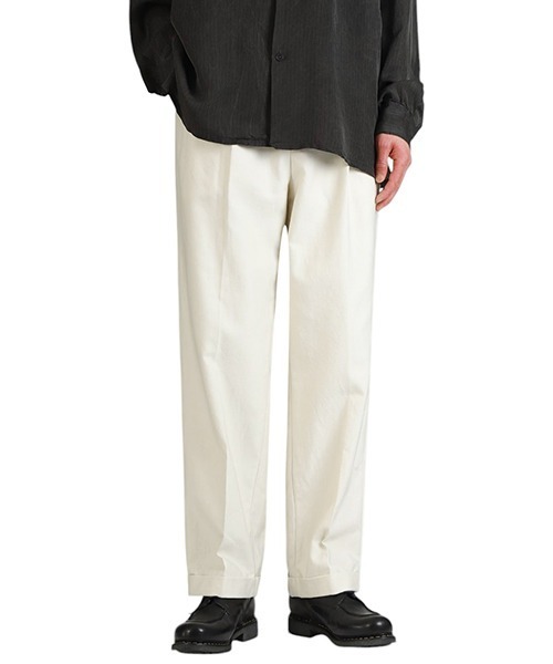 Kaptain Sunshine（キャプテン サンシャイン）の「KAPTAIN SUNSHINE / キャプテンサンシャイン：Belted Riviera Pantalon：KS25SPT14[NOA]（チノパンツ・メンズ・ホワイト系その他・32/30）」の7枚目の写真