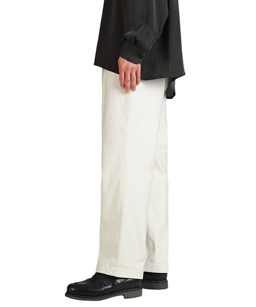 Kaptain Sunshine（キャプテン サンシャイン）の「KAPTAIN SUNSHINE / キャプテンサンシャイン：Belted Riviera Pantalon：KS25SPT14[NOA]（チノパンツ・メンズ・ホワイト系その他・32/30）」の8枚目の写真