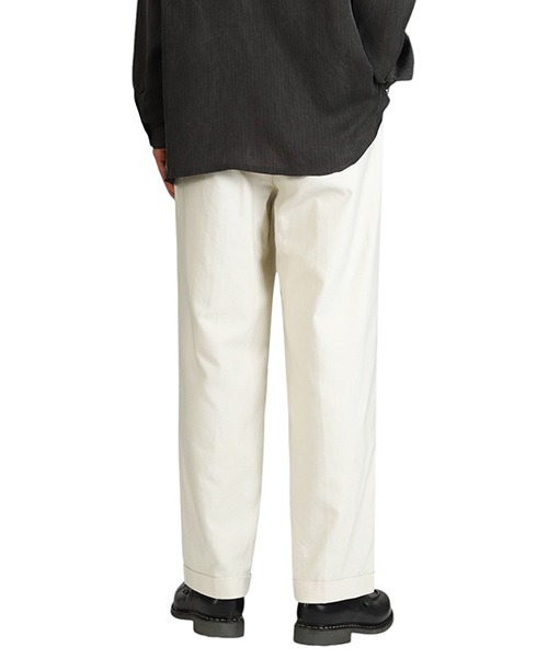 Kaptain Sunshine（キャプテン サンシャイン）の「KAPTAIN SUNSHINE / キャプテンサンシャイン：Belted Riviera Pantalon：KS25SPT14[NOA]（チノパンツ・メンズ・ホワイト系その他・32/30）」の9枚目の写真
