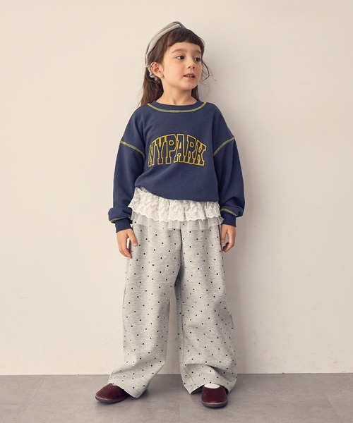 Piet（ピエット）の「ウエストフリル ドットスウェットパンツ（スウェットパンツ・キッズ・グレー/ブラック・130/120/100/110）」の3枚目の写真
