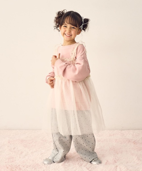 Piet（ピエット）の「ウエストフリル ドットスウェットパンツ（スウェットパンツ・キッズ・グレー/ブラック・130/120/100/110）」の10枚目の写真