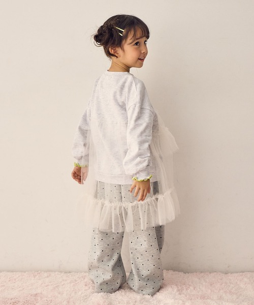 Piet（ピエット）の「ウエストフリル ドットスウェットパンツ（スウェットパンツ・キッズ・グレー/ブラック・130/120/100/110）」の14枚目の写真