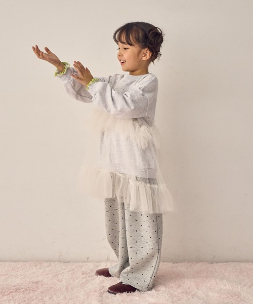 Piet（ピエット）の「ウエストフリル ドットスウェットパンツ（スウェットパンツ・キッズ・グレー/ブラック・130/120/100/110）」の17枚目の写真