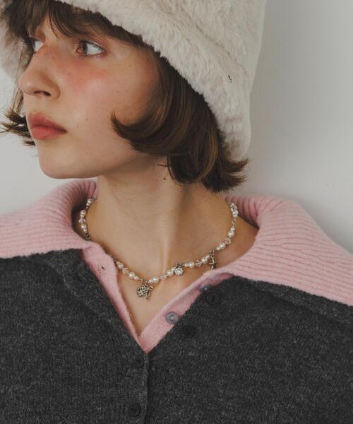 SMELLY（スメリー）の「キラキラチャームパールネックレス（ネックレス・レディース・シルバー系その他・-）」の7枚目の写真