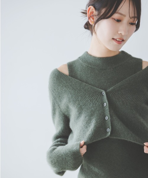 ラクーン畦ショートカーディガン（カーディガン/ボレロ）｜SNIDEL
