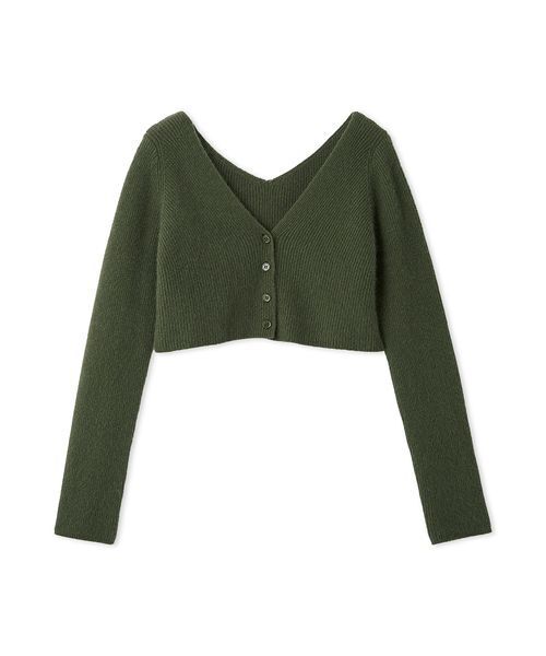 SNIDEL(スナイデル)の「ラクーン畦ショートカーディガン(カーディガン/ボレロ・レディース・ピンク/チャコールグレー/カーキ・F)」の20枚目の写真