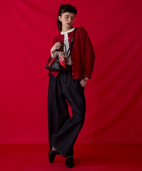 BONLECILL Marche（ボンルシールマルシェ）の「【BONLECILL Marche】2wayコンパクトボストン／ショルダーバッグ（ボストンバッグ・レディース・ブラック/グリーン/ブラウン・FREE）」の11枚目の写真