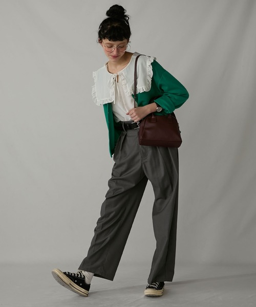 BONLECILL Marche（ボンルシールマルシェ）の「【BONLECILL Marche】2wayコンパクトボストン／ショルダーバッグ（ボストンバッグ・レディース・ブラック/グリーン/ブラウン・FREE）」の18枚目の写真