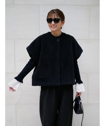 スリーブレースデザインニットプルオーバー