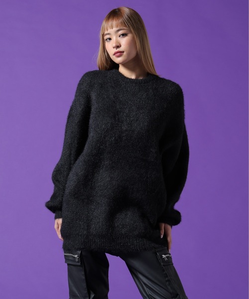 DANKE SCHON（ダンケシェーン）の「【WEB&DEPOT限定】DankeSchon/ダンケシェーン/SHAGGY CREWNECK（ニット/セーター・メンズ・ホワイト/モスグリーン/ブラック・XL/L/M）」の3枚目の写真