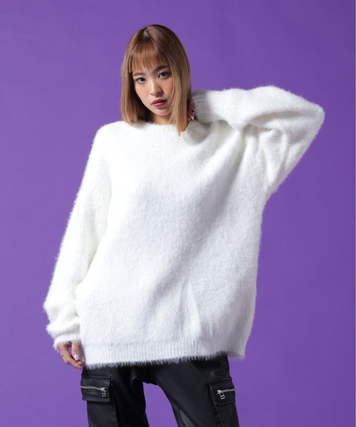 DANKE SCHON（ダンケシェーン）の「【WEB&DEPOT限定】DankeSchon/ダンケシェーン/SHAGGY CREWNECK（ニット/セーター・メンズ・ホワイト/モスグリーン/ブラック・XL/L/M）」の18枚目の写真