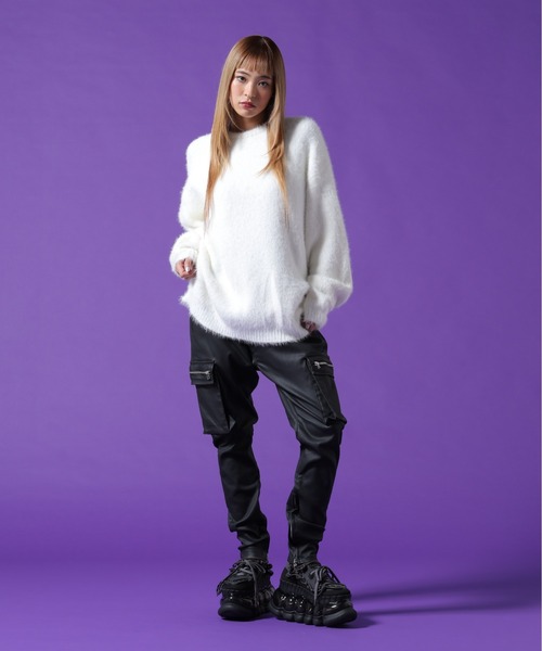 DANKE SCHON（ダンケシェーン）の「【WEB&DEPOT限定】DankeSchon/ダンケシェーン/SHAGGY CREWNECK（ニット/セーター・メンズ・ホワイト/モスグリーン/ブラック・XL/L/M）」の20枚目の写真