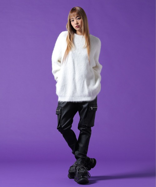 DANKE SCHON（ダンケシェーン）の「【WEB&DEPOT限定】DankeSchon/ダンケシェーン/SHAGGY CREWNECK（ニット/セーター・メンズ・ホワイト/モスグリーン/ブラック・XL/L/M）」の22枚目の写真