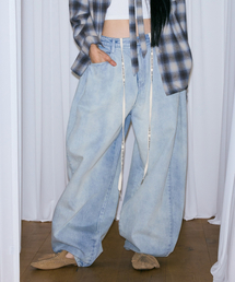 THE MYSTERIOUS HOTEL（ザミステリアスホテル）の「TMH WASHED LOGO DN（デニムパンツ）」