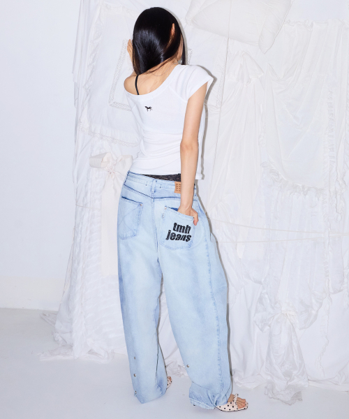 THE MYSTERIOUS HOTEL（ザミステリアスホテル）の「TMH WASHED LOGO DN [3 Size]（デニムパンツ・レディース・その他・SMALL/MEDIUM/LARGE）」の2枚目の写真