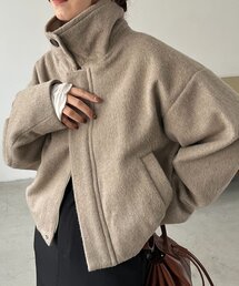 CAPRICIEUX LE'MAGE(カプリシューレマージュ)のスタンドウールショートコート(その他アウター)