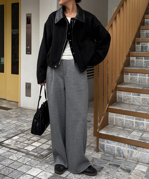 CAPRICIEUX LE'MAGE 【2WAY】スタンドウールショートコート 2WAY】スタンドウールショートコート（その他アウター）｜CAPRICIEUX