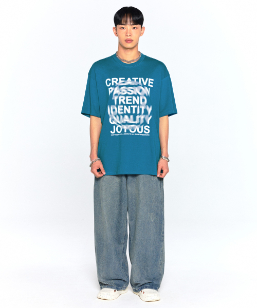 F.ILLUMINATE（フィルミネイト）の「サークルブラーロンドTシャツ-ブルー（Tシャツ/カットソー・レディース・その他・MEDIUM/LARGE/SMALL）」の5枚目の写真