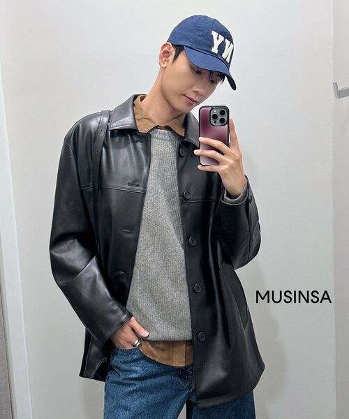 MUSINSA STANDARD（ムシンサスタンダード）の「オーバーサイズリブクルーネックニット[メランジライトグレー]（ニット/セーター・メンズ・その他・SMALL/MEDIUM/LARGE/X-LARGE/XX-LARGE）」の3枚目の写真