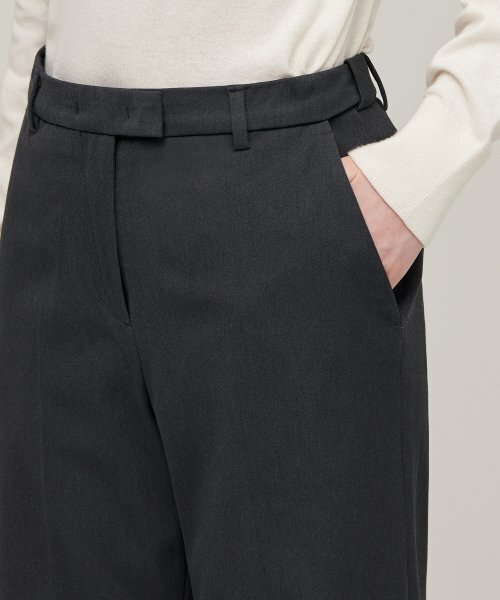 MUSINSA STANDARD WOMAN（ムシンサスタンダードウーマン）の「ウィメンズヘビーウェイト裏起毛ワイドヒドゥンバンディングスラックス[グレー]（スラックス・レディース・その他・34/32/30/31/24/25/26/27/28/29）」の4枚目の写真