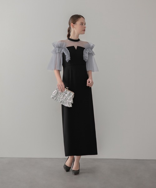 Leja（レジャ）の「【LEJA】チュールフリルショルダーシアーIライン