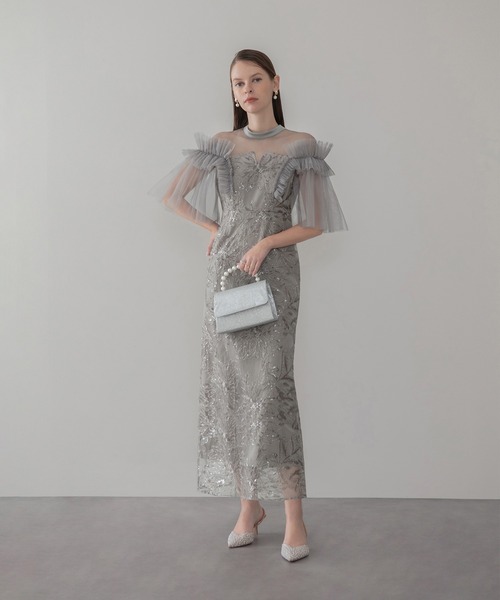 Leja（レジャ）の「【LEJA】チュールフリルショルダーシアーIライン