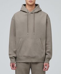 フリースフード付きスウェットシャツ[ダスティベージュ]