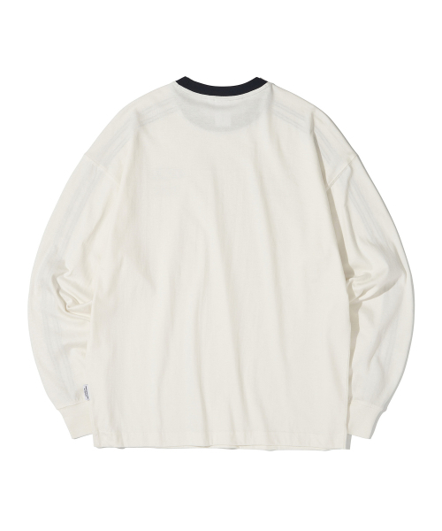 URBANDTYPE(アーバンディタイプ)の「フットボールジャージロングスリーブ_ホワイト(Tシャツ/カットソー・レディース・その他・SMALL/MEDIUM/LARGE)」の2枚目の写真