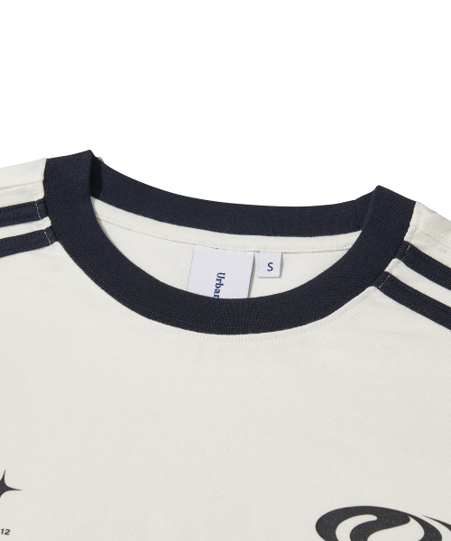 URBANDTYPE(アーバンディタイプ)の「フットボールジャージロングスリーブ_ホワイト(Tシャツ/カットソー・レディース・その他・SMALL/MEDIUM/LARGE)」の3枚目の写真