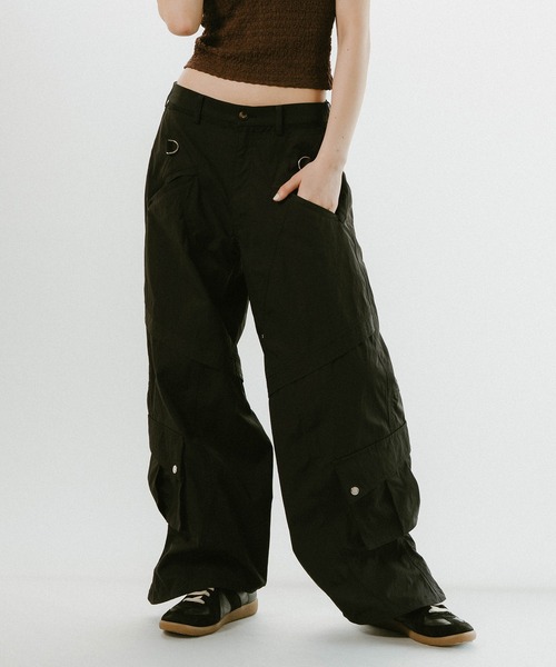 Knuth Marf(クヌースマーフ)の「docking nylon pants(unisex)(その他パンツ・レディース・ブラック・S)」の1枚目の写真