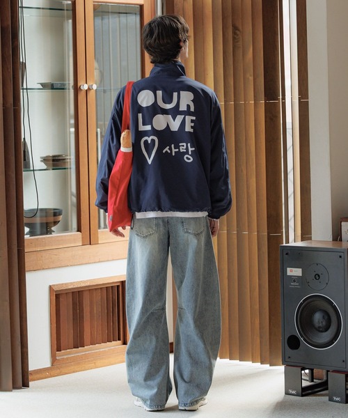 ALAND（エーランド）の「【UNISEX】 ALAND×INAPSQUARE／ファスナートラックジャケット（ナイロンジャケット・レディース・ブラック/ネイビー・LARGE/SMALL）」の10枚目の写真