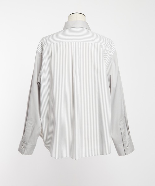 gomme（ゴム）の「パルテノンドレープシャツ（シャツ/ブラウス・レディース・グレー/ブラック/ホワイト・MEDIUM）」の18枚目の写真