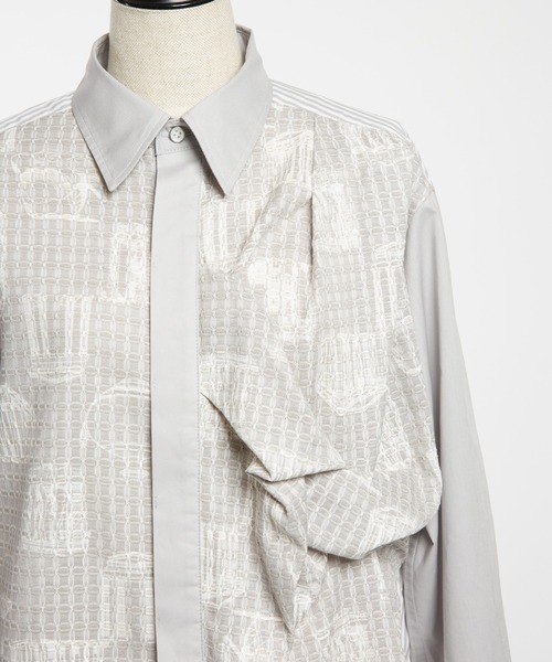 gomme（ゴム）の「パルテノンドレープシャツ（シャツ/ブラウス・レディース・グレー/ブラック/ホワイト・MEDIUM）」の19枚目の写真