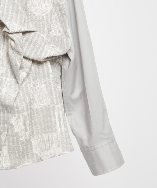 gomme（ゴム）の「パルテノンドレープシャツ（シャツ/ブラウス・レディース・グレー/ブラック/ホワイト・MEDIUM）」の21枚目の写真