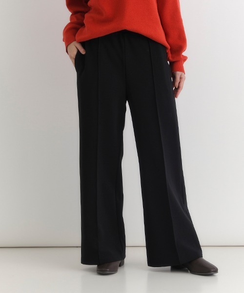 Right-on（ライトオン）の「【HONEYSUCKLE ROSE】カットジョーゼットパンツ (ゆったりシルエット シンプル おしゃれ)（その他パンツ・レディース・オフホワイト/ブラウン/ブラック・M/L/S）」の3枚目の写真