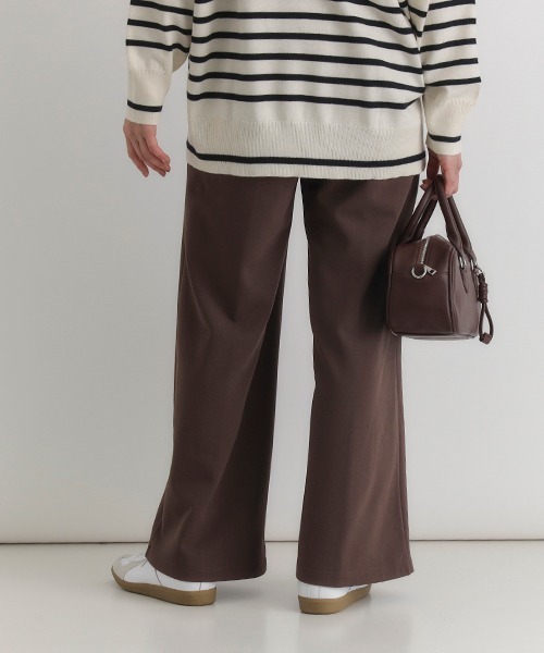 Right-on（ライトオン）の「【HONEYSUCKLE ROSE】カットジョーゼットパンツ (ゆったりシルエット シンプル おしゃれ)（その他パンツ・レディース・オフホワイト/ブラウン/ブラック・M/L/S）」の11枚目の写真