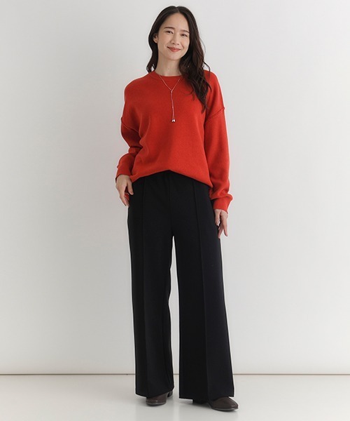 Right-on（ライトオン）の「【HONEYSUCKLE ROSE】カットジョーゼットパンツ (ゆったりシルエット シンプル おしゃれ)（その他パンツ・レディース・オフホワイト/ブラウン/ブラック・M/L/S）」の18枚目の写真