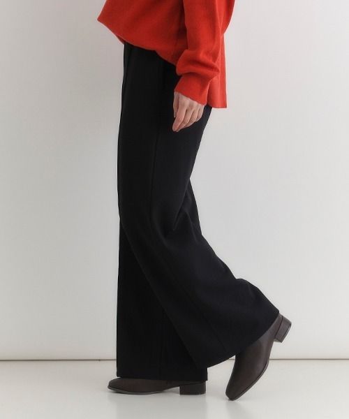 Right-on（ライトオン）の「【HONEYSUCKLE ROSE】カットジョーゼットパンツ (ゆったりシルエット シンプル おしゃれ)（その他パンツ・レディース・オフホワイト/ブラウン/ブラック・M/L/S）」の15枚目の写真