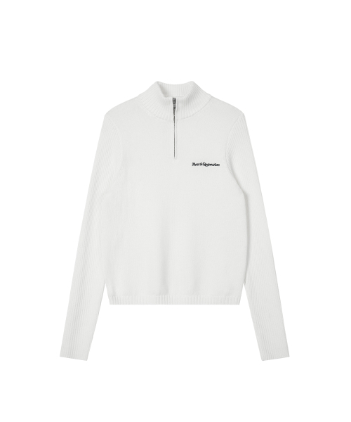 Rest&Recreation(レストアンドレクリエーション)の「SLIM FIT HALF ZIP-UP KNIT - IVORY(ニット/セーター・レディース・その他・ONE)」の1枚目の写真