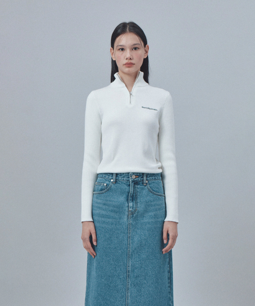 Rest&Recreation(レストアンドレクリエーション)の「SLIM FIT HALF ZIP-UP KNIT - IVORY(ニット/セーター・レディース・その他・ONE)」の6枚目の写真